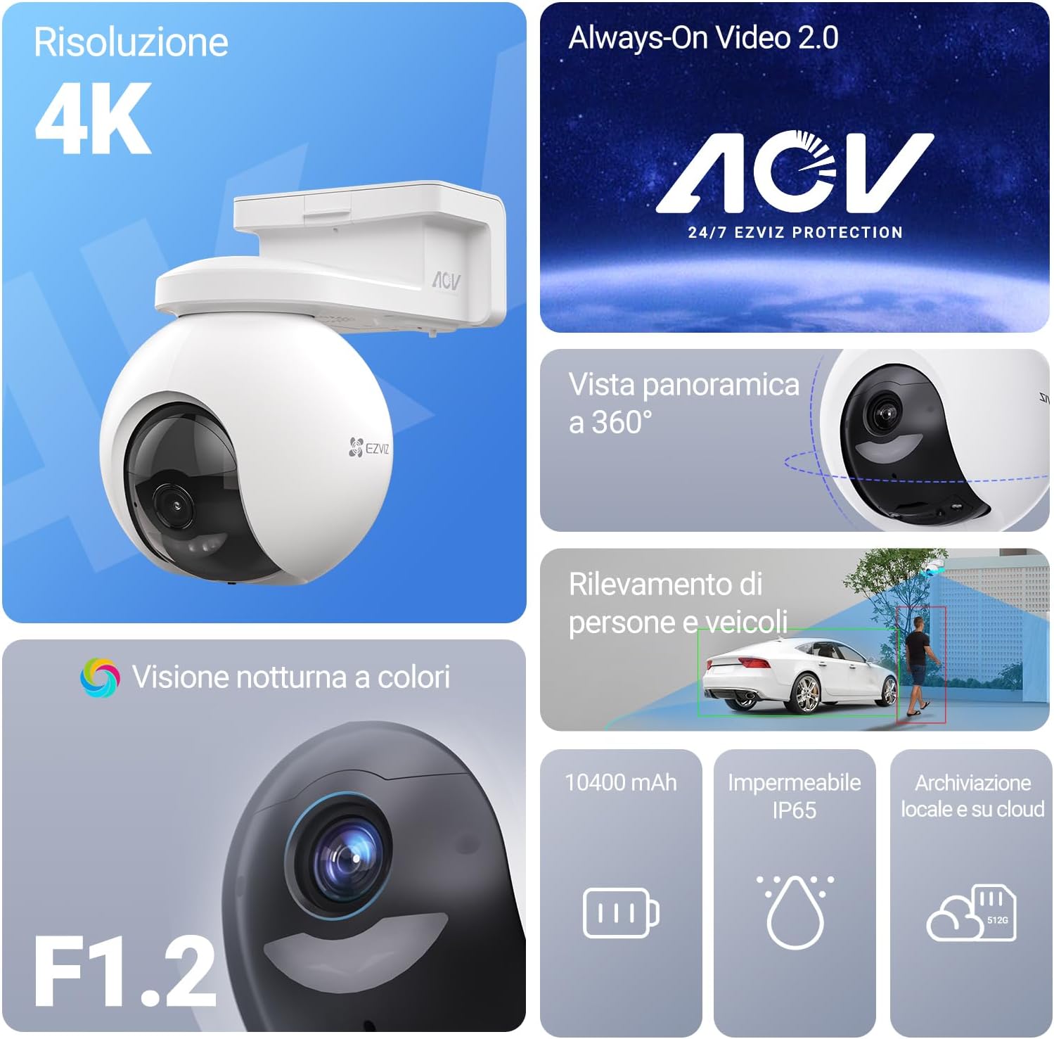 Thumbnail 1 de EZVIZ CB8 Pro 8MP telecamera esterna 10400mAh