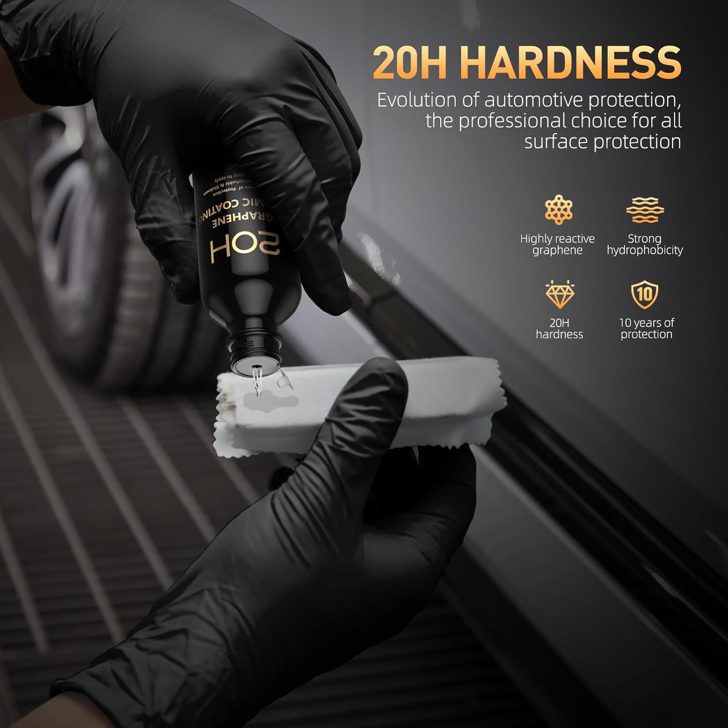 Thumbnail 3 de 20H Advanced Graphene Ceramic Coating for Cars (70ml) Car Detailing Kit