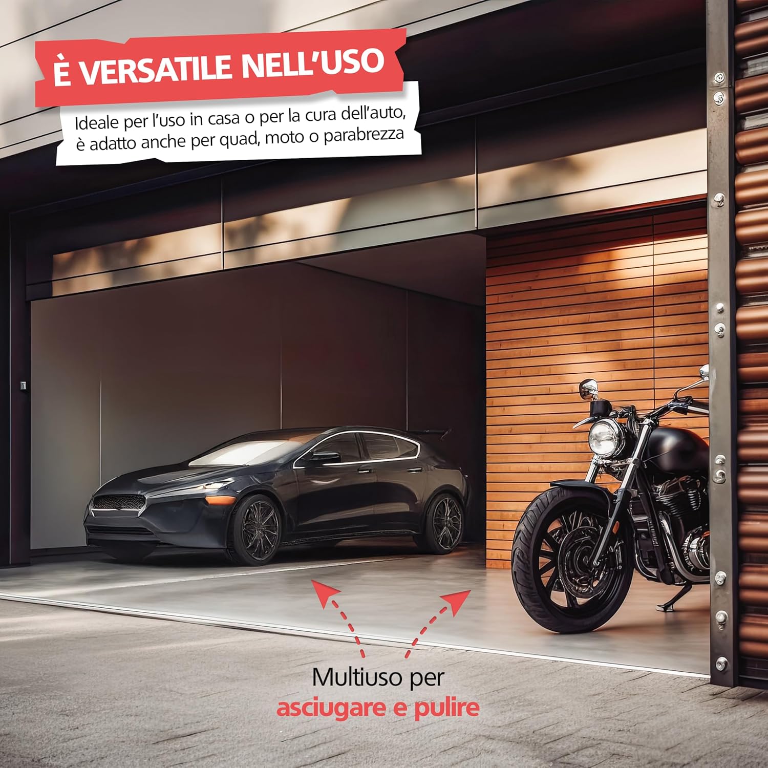 Thumbnail 4 de SPRINGER ZX1500, set 2 panni doppia faccia in microfibra 40x40 cm 2-in-1 (lucidare e asciugare)