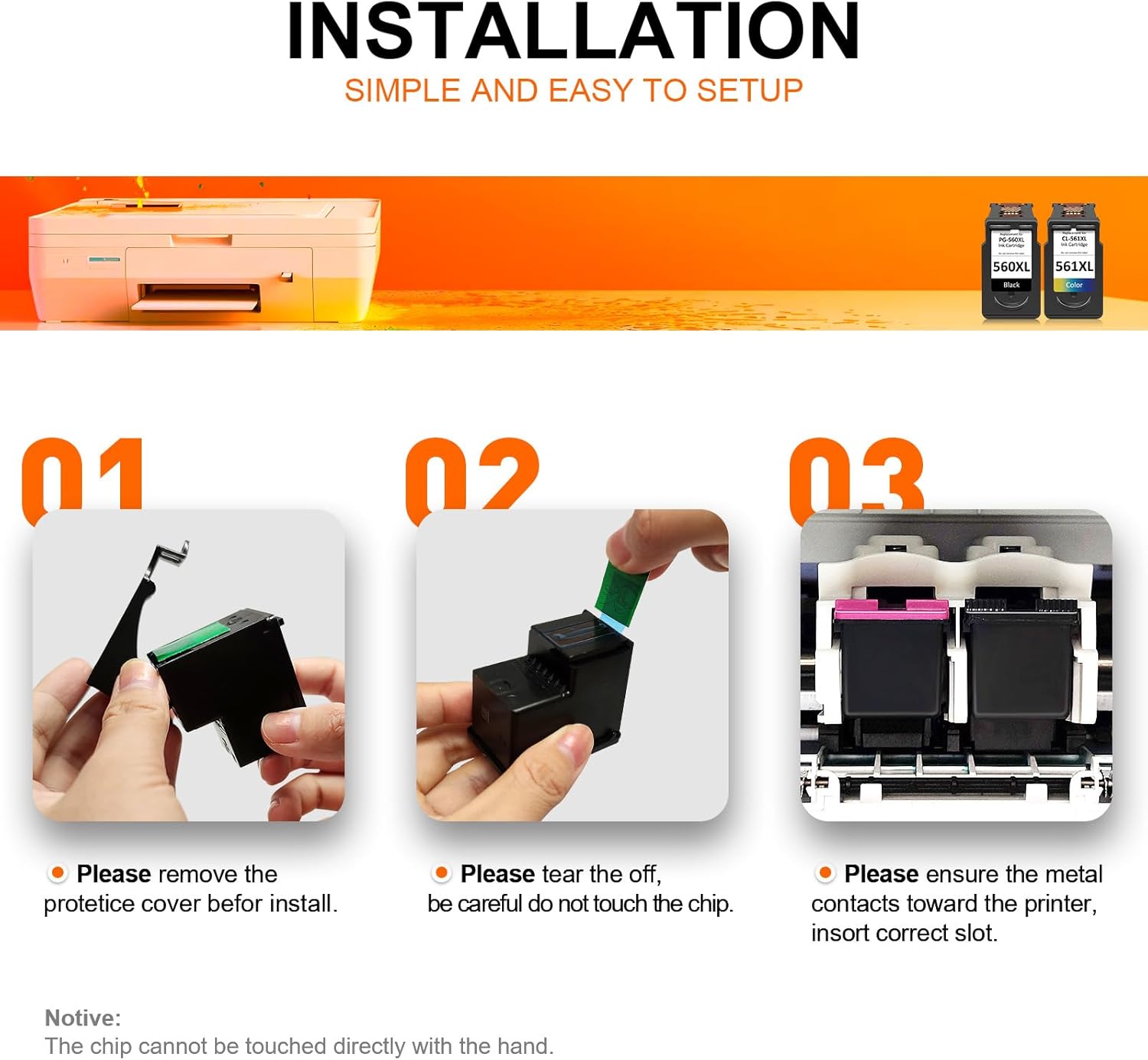 Thumbnail 6 de 560 561 XL Ink Cartridges PG-560 / CL-561 XL Multipack for Canon Pixma TS Printers