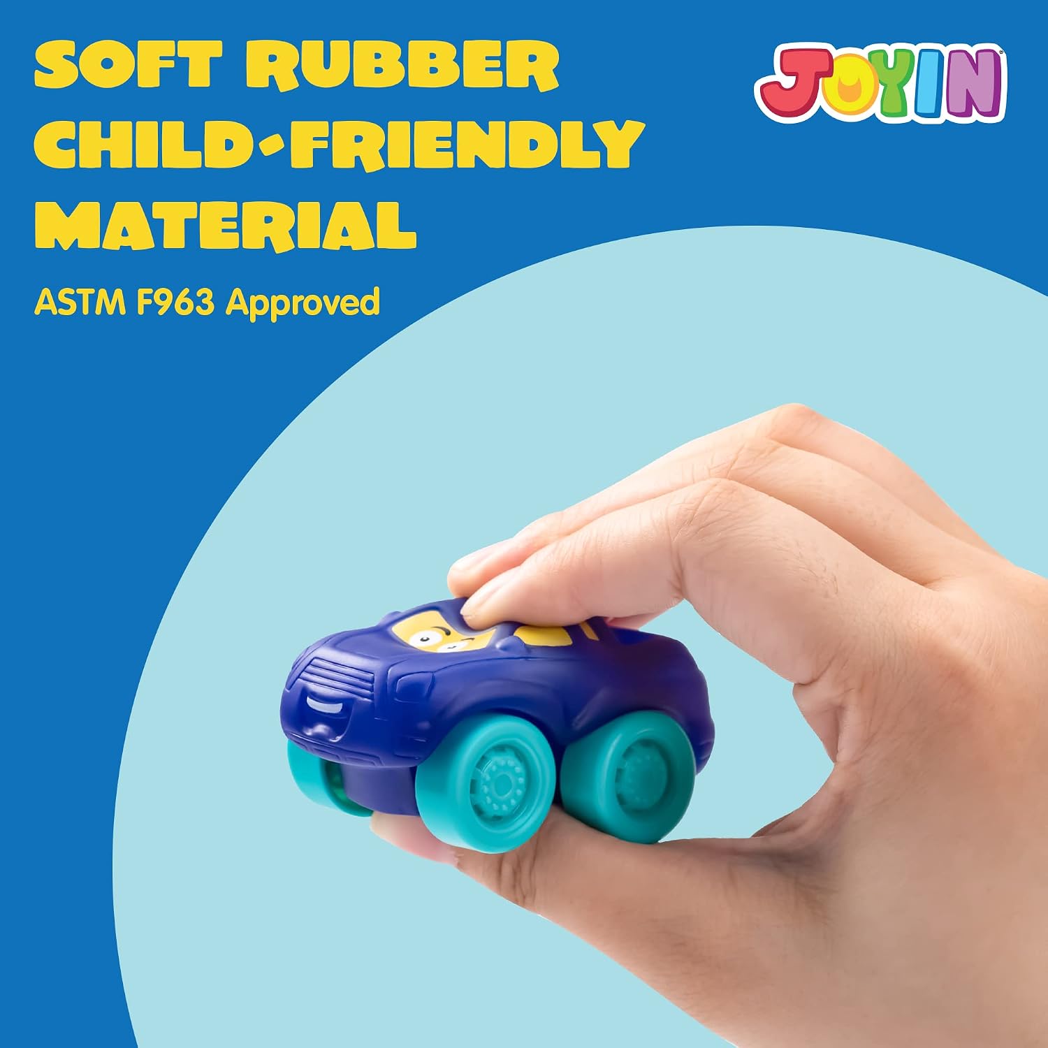 Thumbnail 3 de JOYIN Cartoon Fahrzeug-Set (16-teilig) – Soft Rubber Spielzeugautos für Kleinkinder