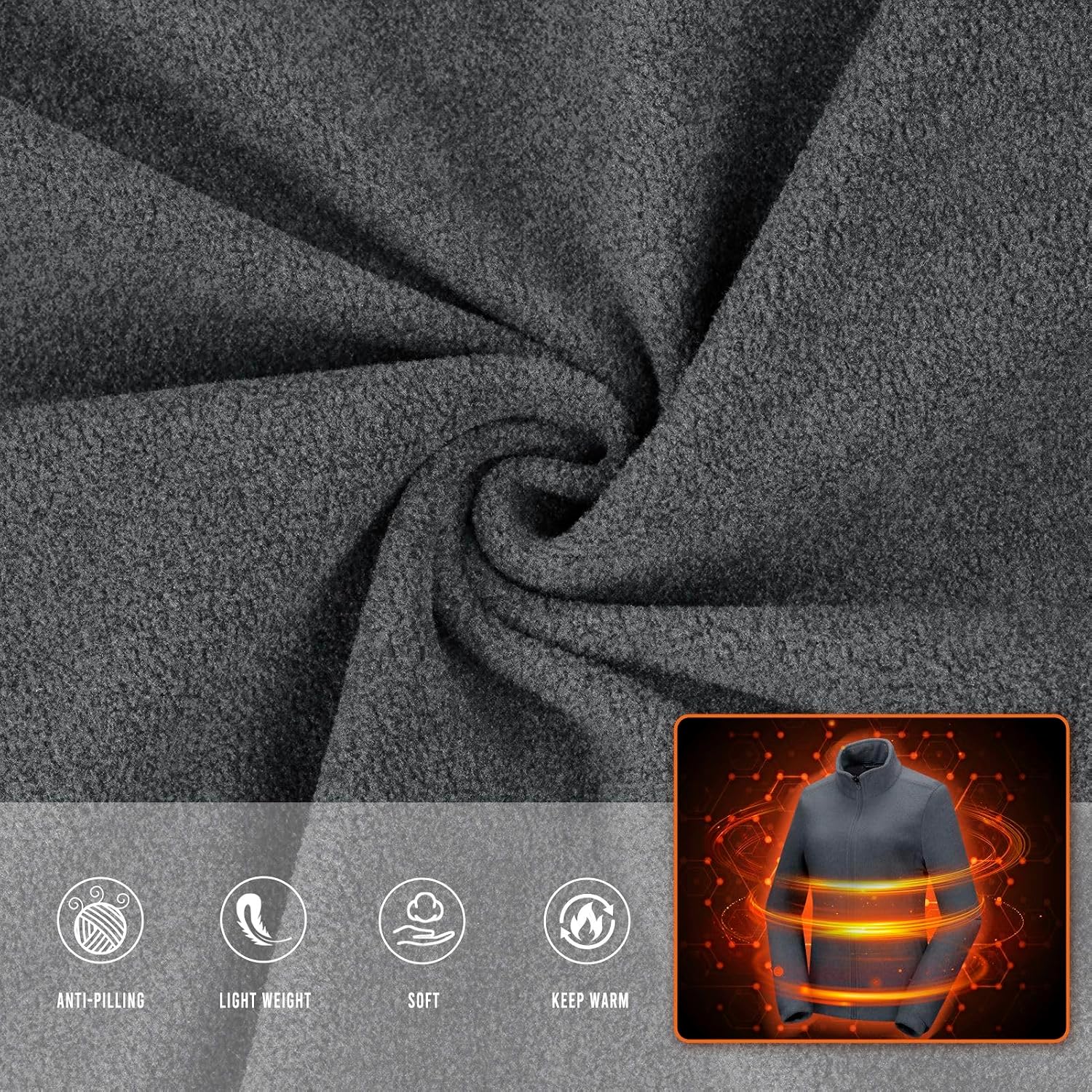 Thumbnail 4 de 33,000ft Women's Lightweight Fleece Jacket – Full Zip, Breathable Microfleece for Travel and Outdoor Wear