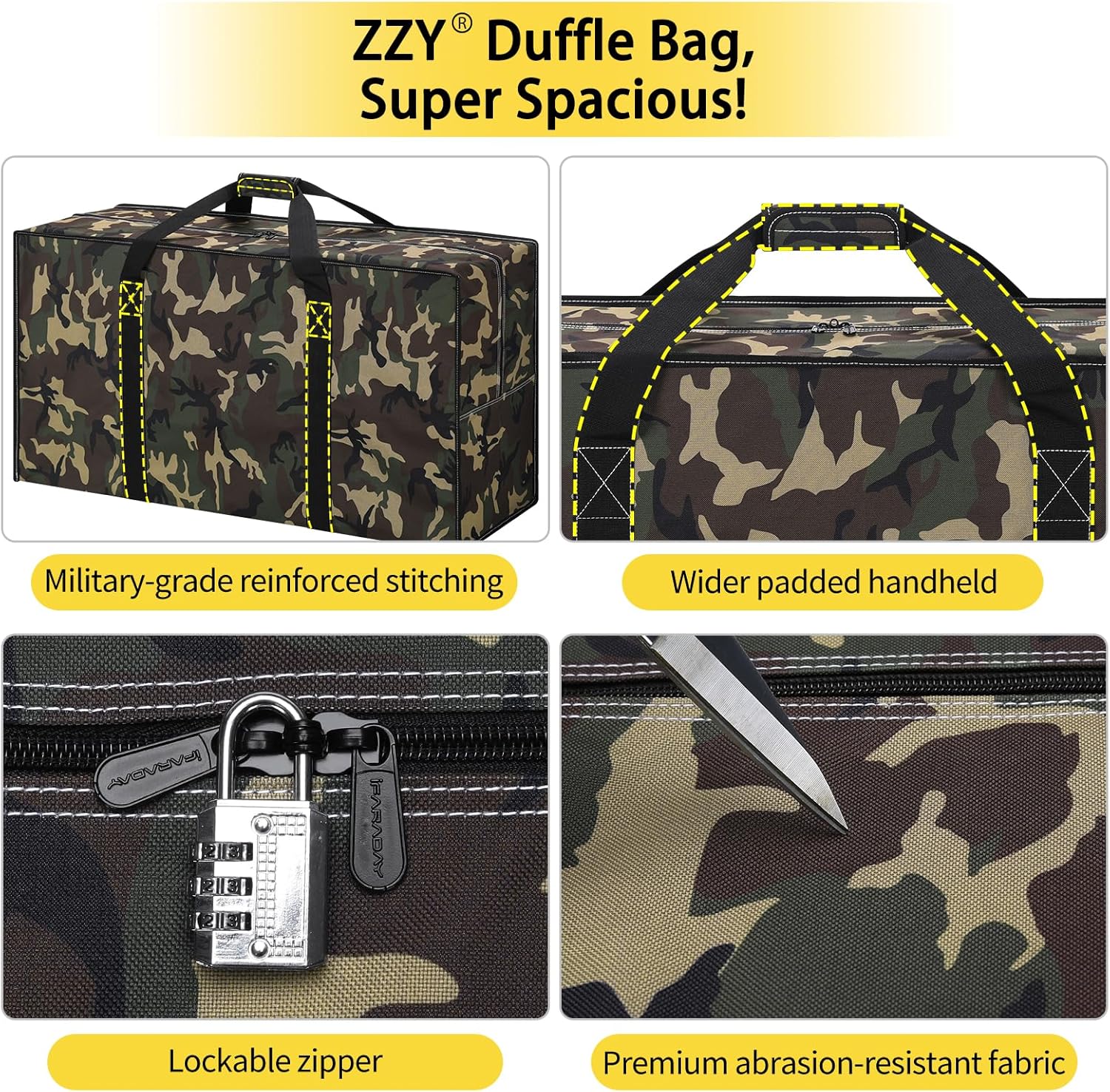 Thumbnail 2 de 130L Extra Large Duffle Bag – 35 inch Holdall, Heavy Duty & Water Resistant