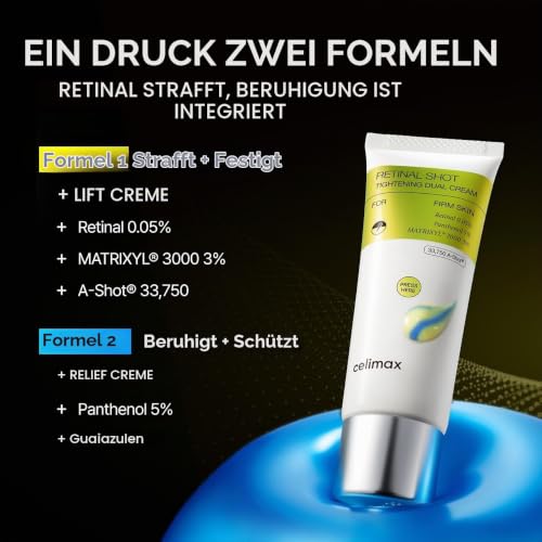 Detalle de celimax The Vita-A Retinal Shot Tightening Dual Cream, 50ml – 2-in-1 Anti-Aging Nachtcreme