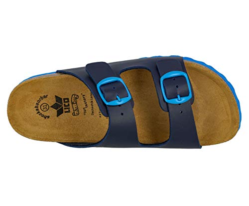 Detalle de Lico BIOLINE KIDS Pantoletten, Marine/Blau, 34 EU – Bequeme Sandalen mit verstellbaren Schnallen