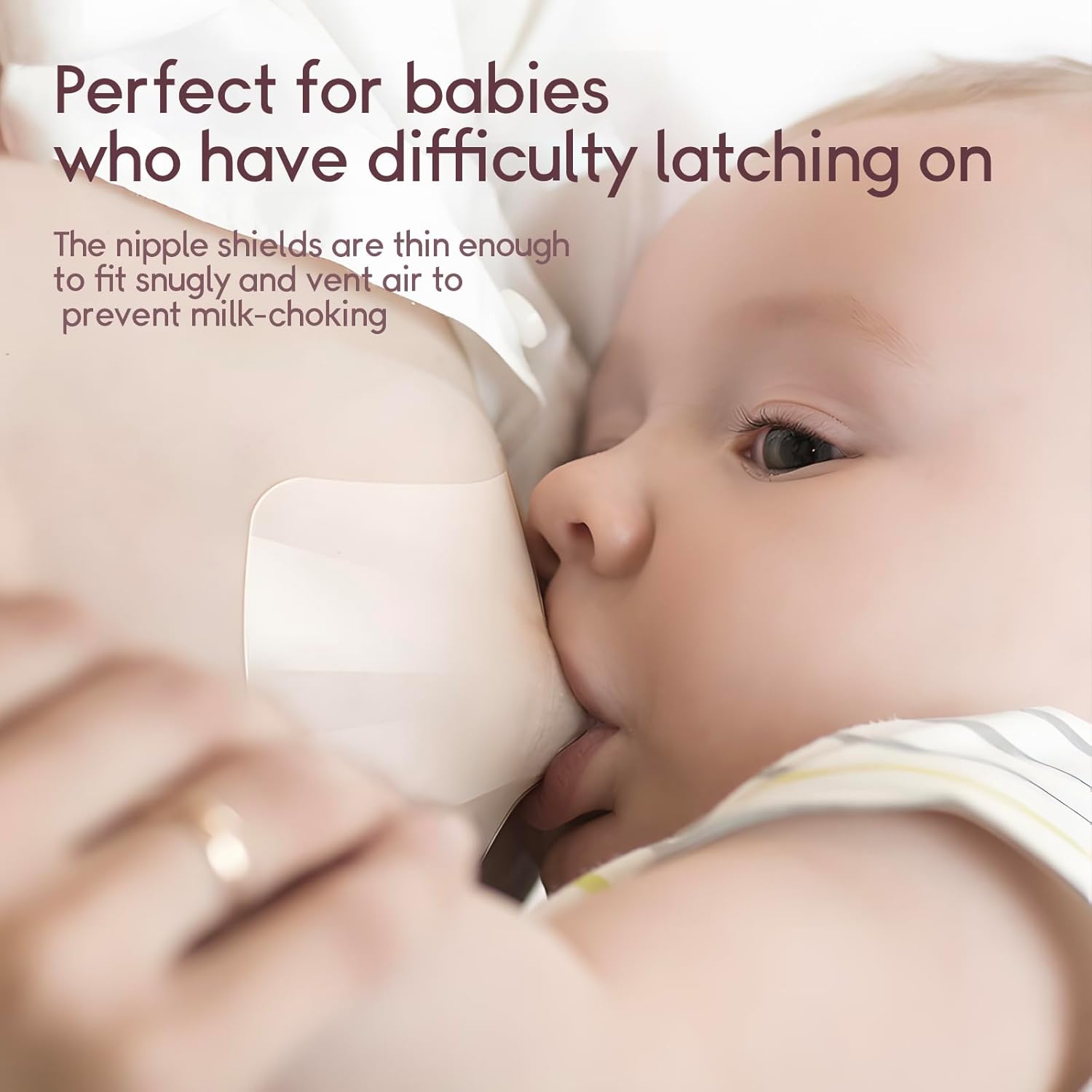 Detalle de Nipple Shields for Breastfeeding Newborn — 20mm, 2-Pack, BPA-Free Soft Silicone