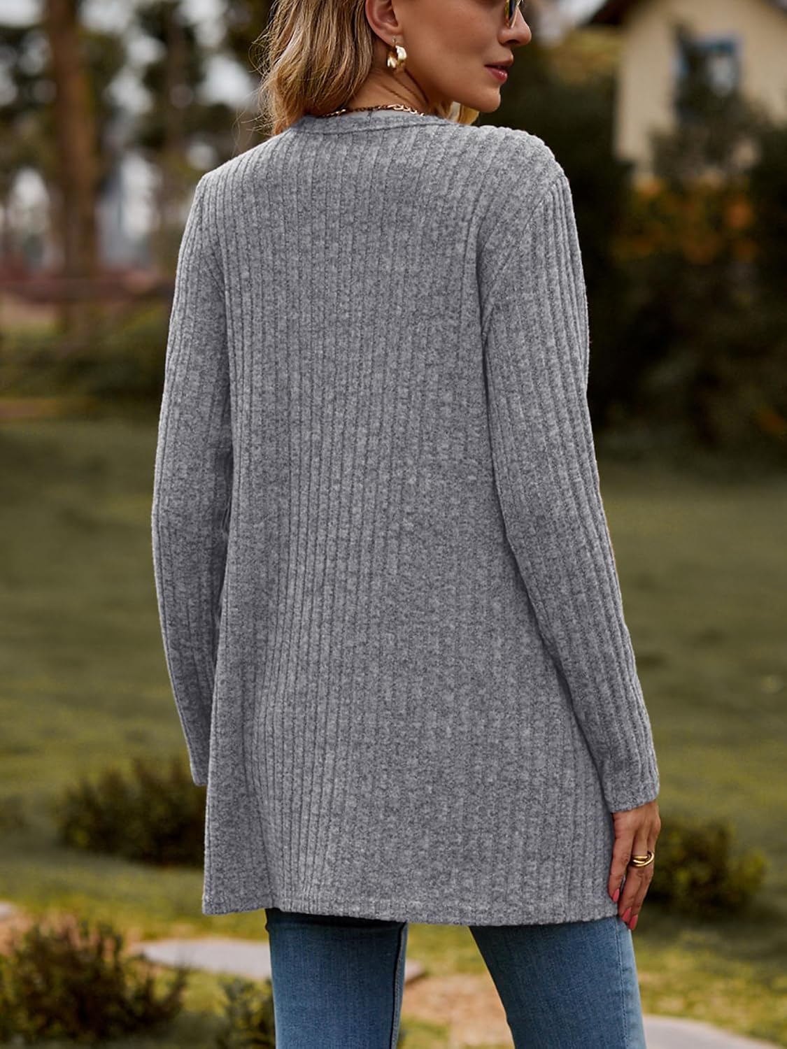 Detalle 1 de Strickcardigan für Damen mit Taschen