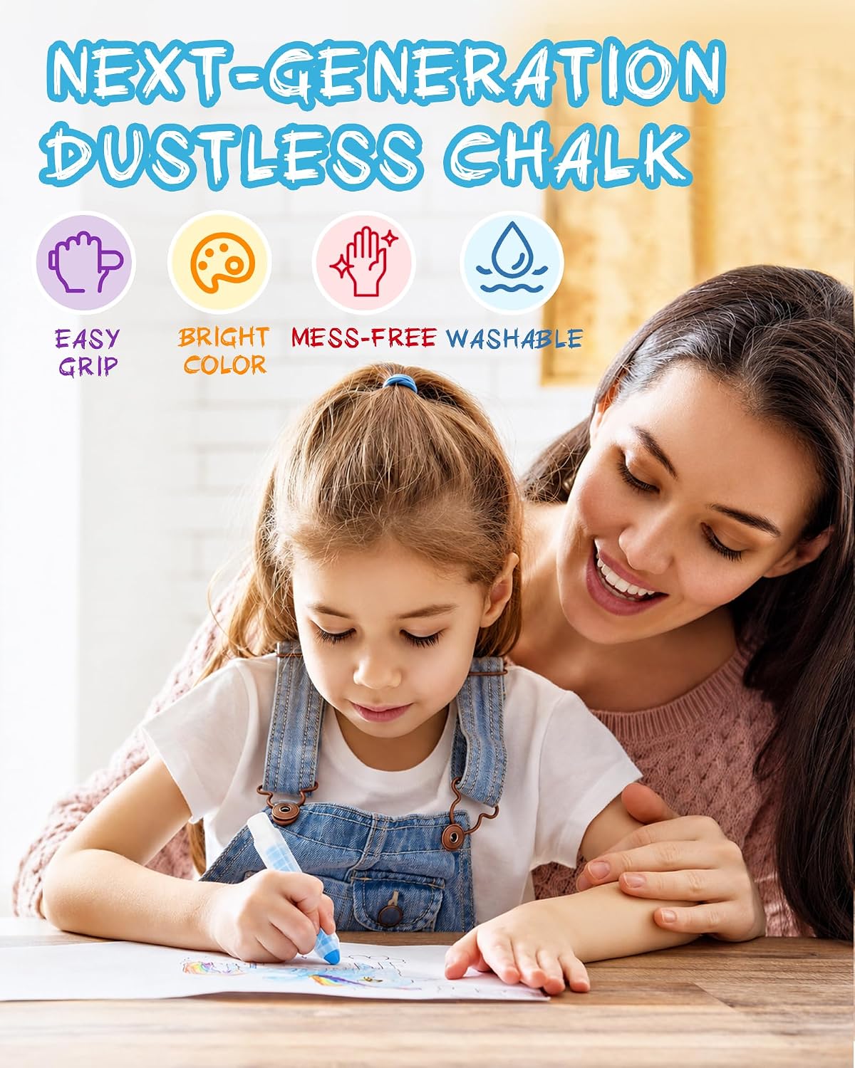 Thumbnail 1 de NewFamily Dustless Chalk 12 pcs