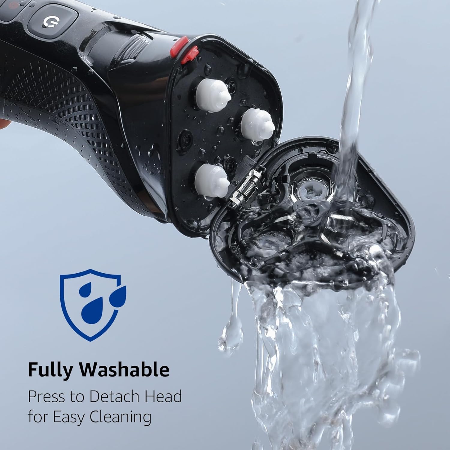 Detalle de Rechargeable Electric Razor for Men: 3-in-1 Shaver with IPX7 Waterproof and USB Charging