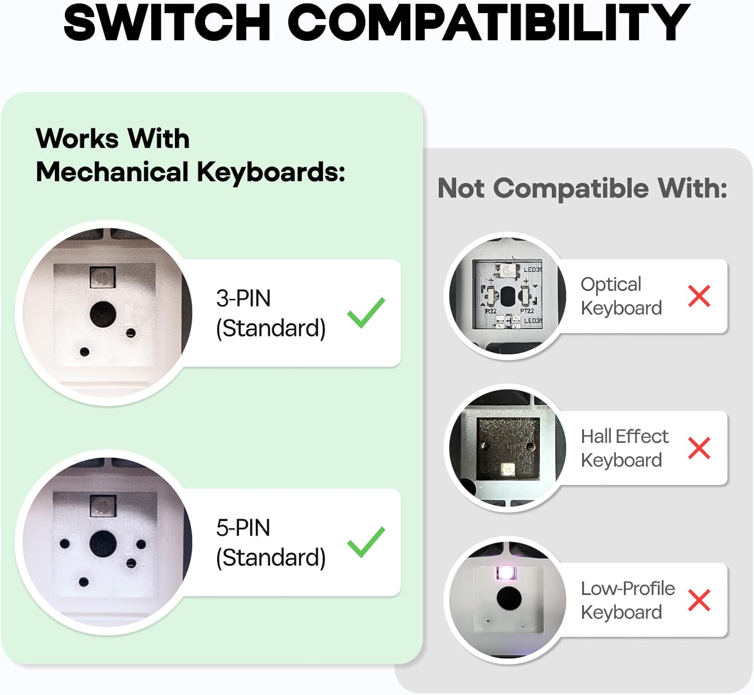Thumbnail 5 de EPOMAKER Silent Mechanical Keyboard Switches Set (35 Pieces) — Nude Rosa (Linear Silent), 5-Pin, Factory Pre-Lubed