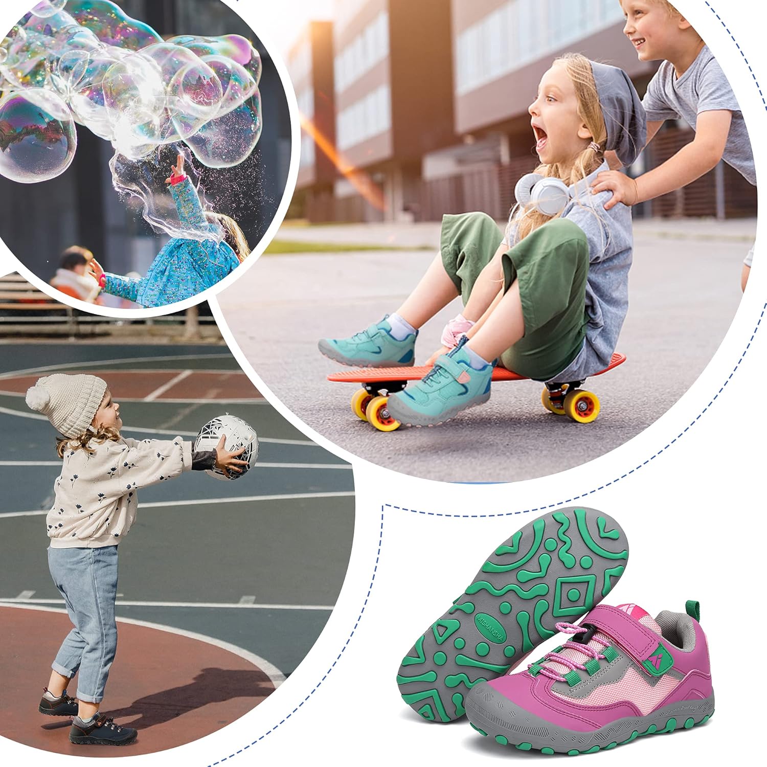 Thumbnail 1 de Mishansha Wanderschuhe Kinder Sports Sneaker für Mädchen – leichte Outdoor-Turnschuhe in Rosa