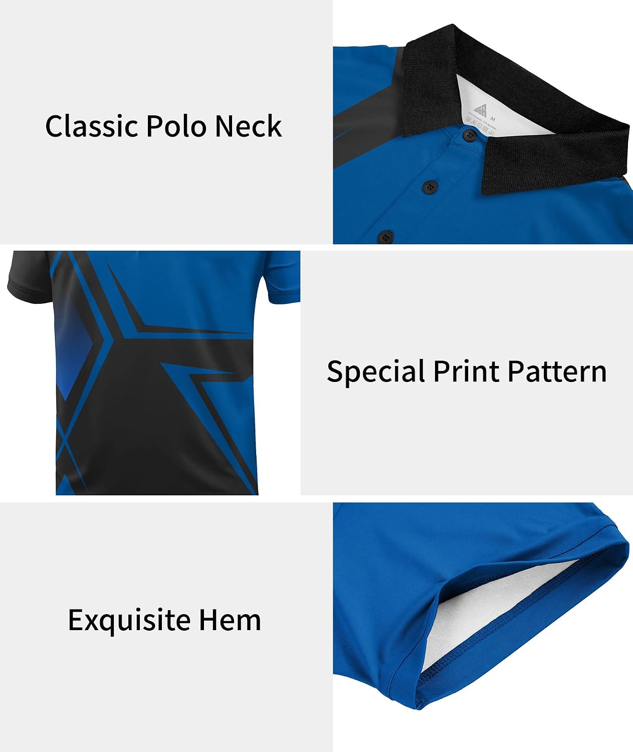 Thumbnail 4 de SCODI Men’s Moisture-Wicking Performance Golf Polo Shirt (Print, Short Sleeve)