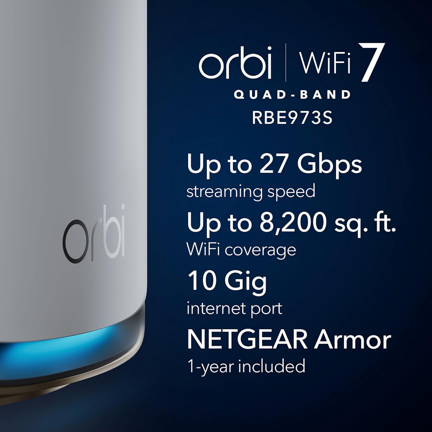 Detalle 2 de NETGEAR Orbi 970 Series WiFi 7 Mesh 27Gbps