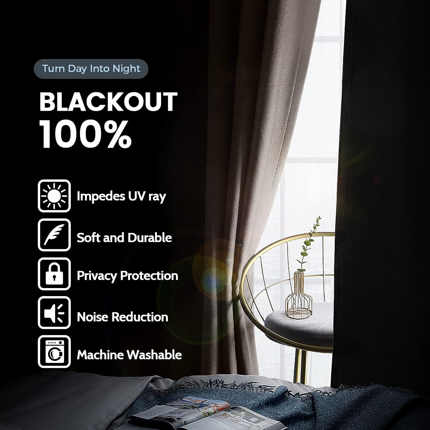 Thumbnail 1 de SimpleHome 84-inch Blackout Curtains 🏠