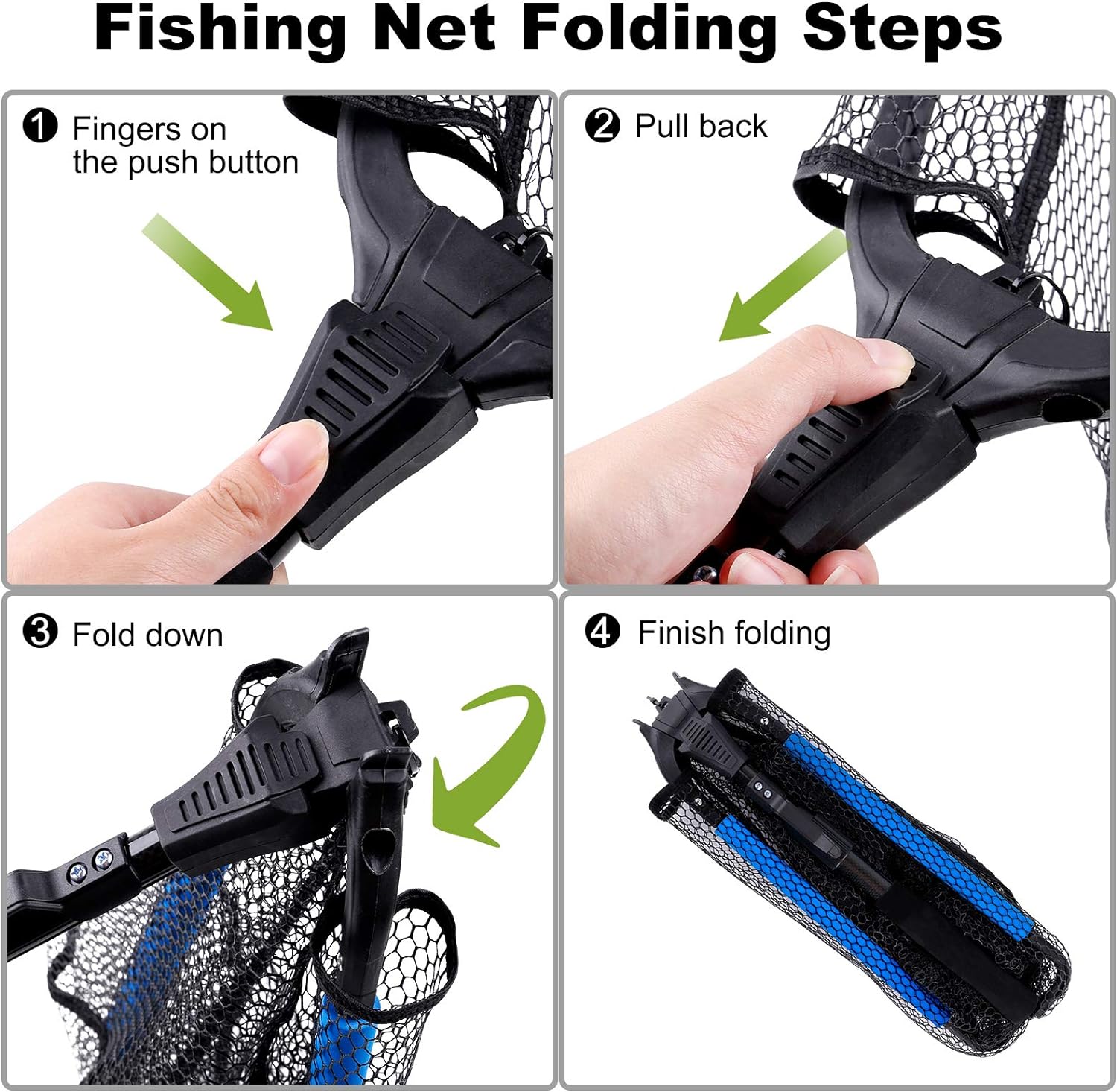 Detalle 2 de PLUSINNO Floating Fishing Landing Net with Telescopic Handle