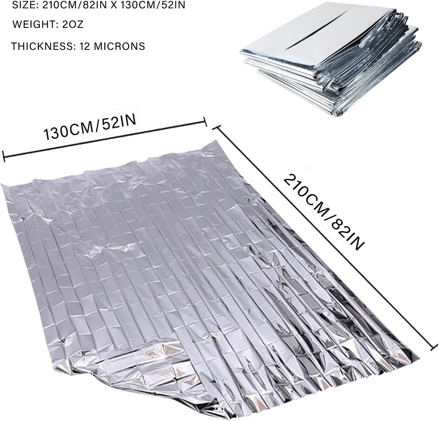 Detalle 2 de MIXIAO thermal survival blanket 51 x 83 in