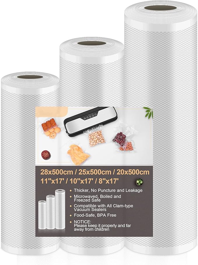 Bolsas al Vacío 3 Rollos BPA Free para Conservación 🍽