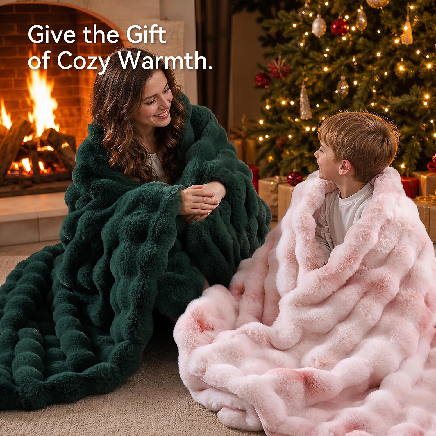 Detalle 1 de Smoofy QL-FauxFurBlanket-Tie-dyePink60*80 Faux Fur Throw, 60" x 80