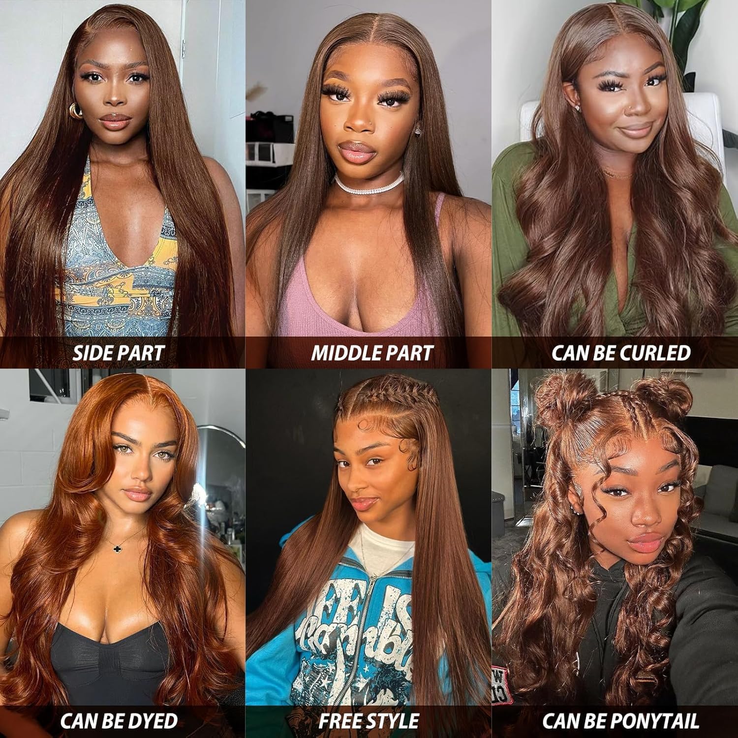 Thumbnail 5 de Cypha 28 Inch Chocolate Brown lace wig