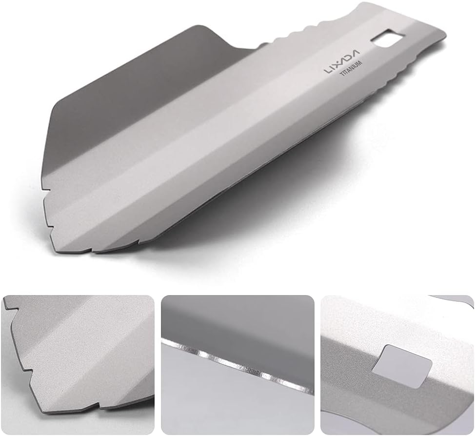 Detalle de Lixada KSQ9123481751837TV titanium handschop, opvouwbaar en 35 g