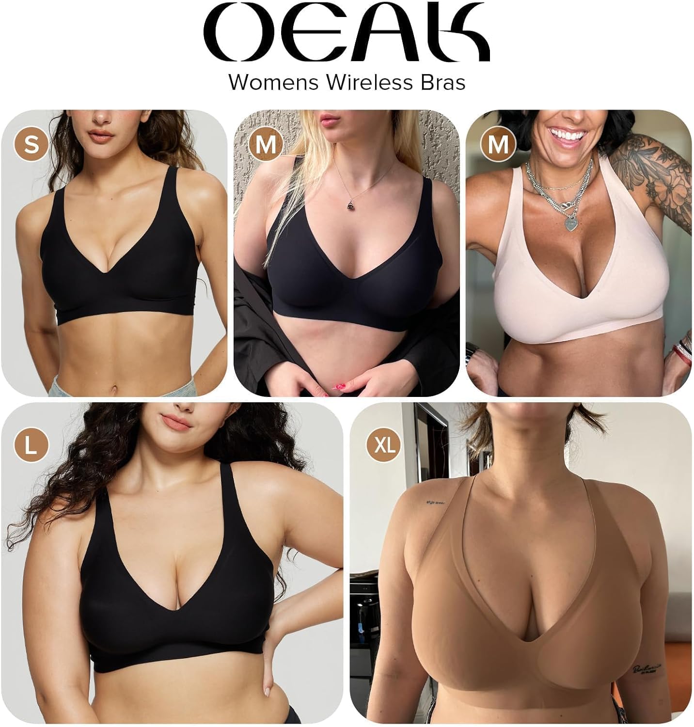 Thumbnail 6 de OEAK Deep V Wireless Bra for Women — Seamless, Wire-Free Support