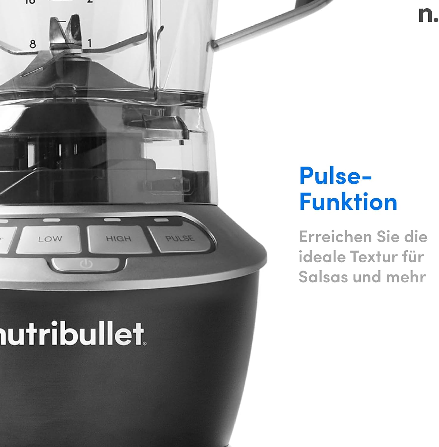 Detalle de Nutribullet Full Size Blender NBF450DG – 1000 W, 1,8 L Krug inkl. Zubehör