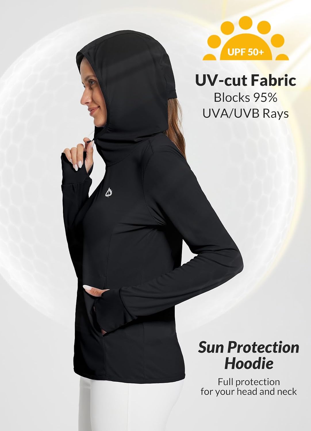 Detalle de Baleaf Women's Sun Protection Jacket Hoodie