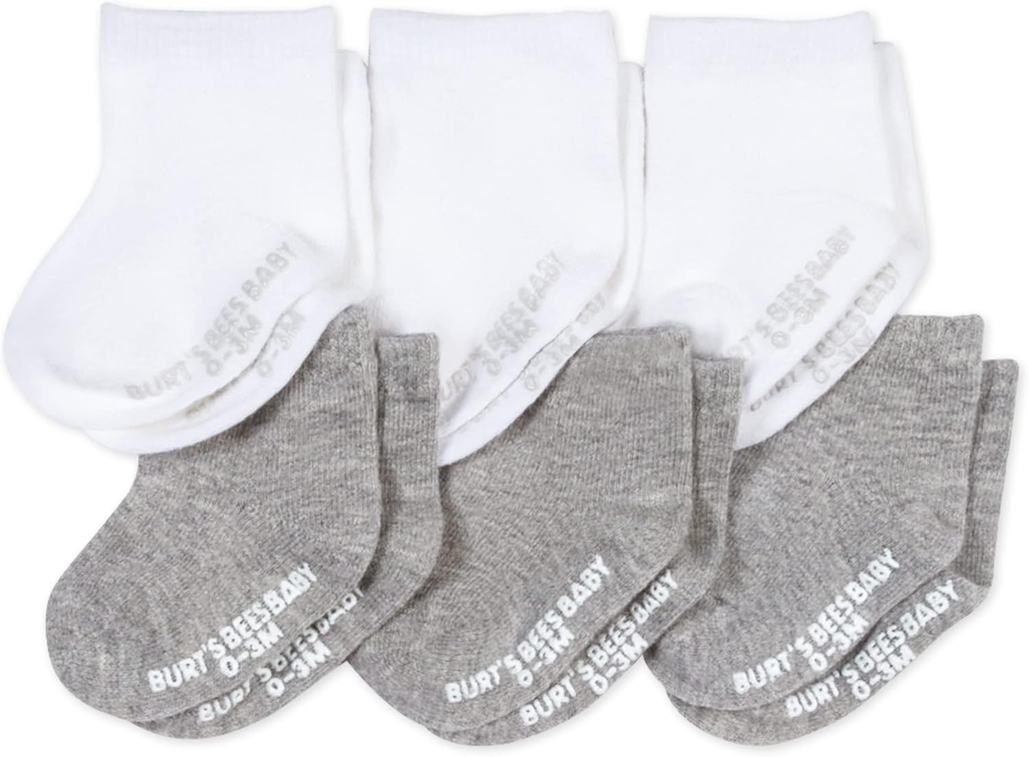 Detalle 1 de Burt's Bees Baby Girls' Ankle Socks 6-Pack 👣