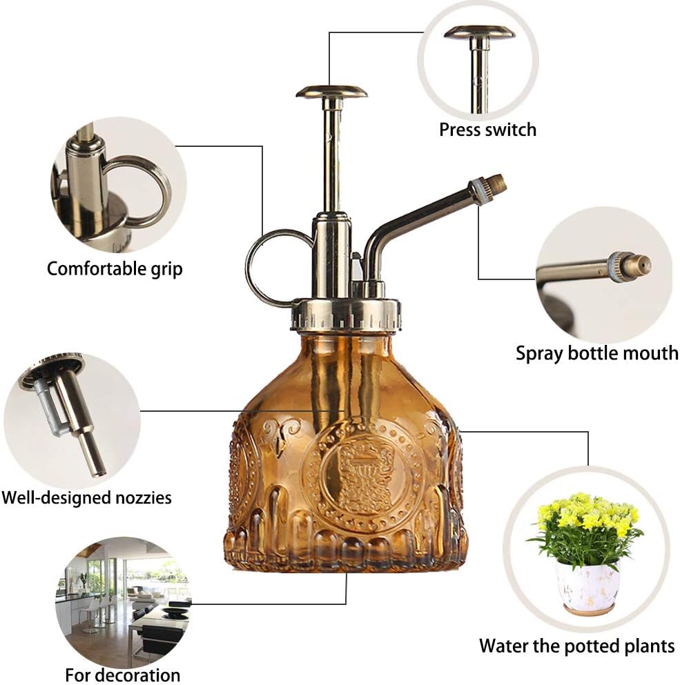 Detalle 2 de Plant Mister Glass Watering Spray Bottle 6.4in