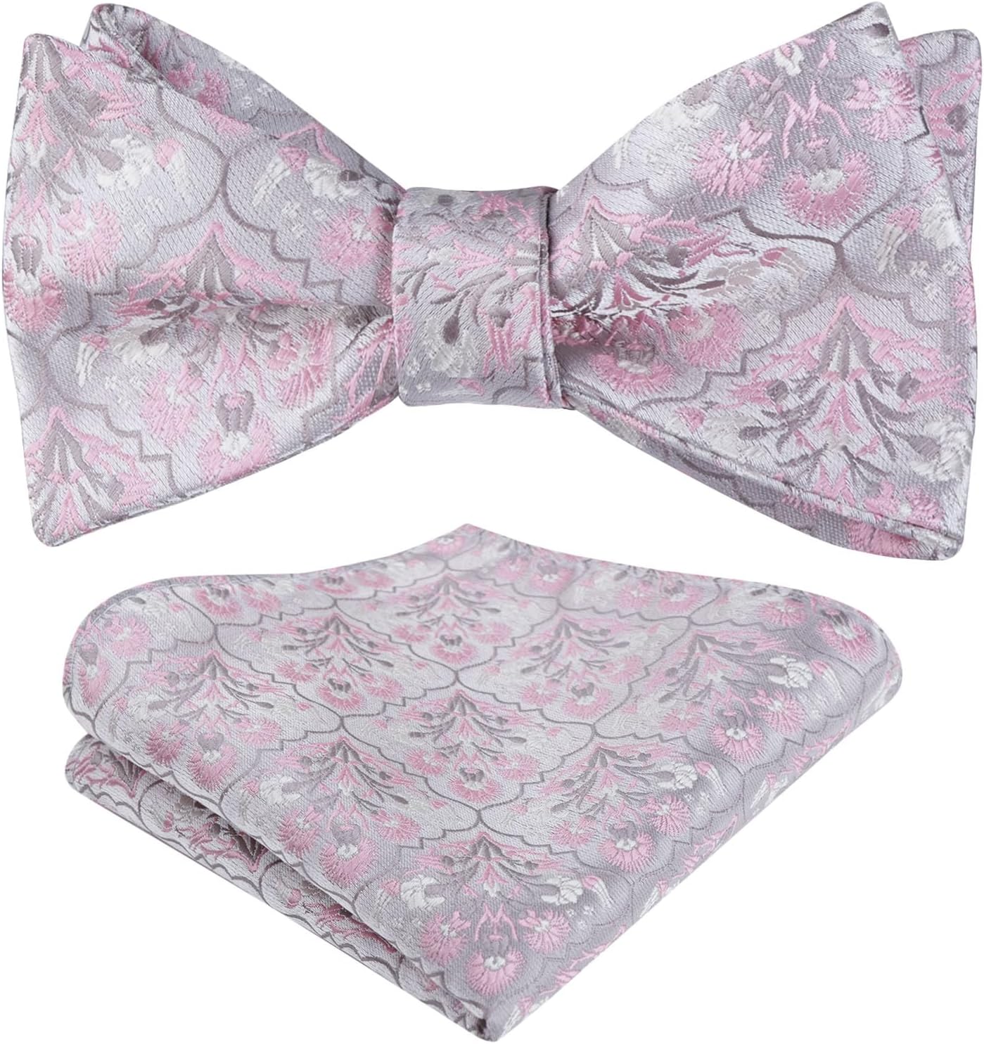 Thumbnail 6 de Alizeal Floral Printed Self-Tied Bow Tie Set with Pocket Square