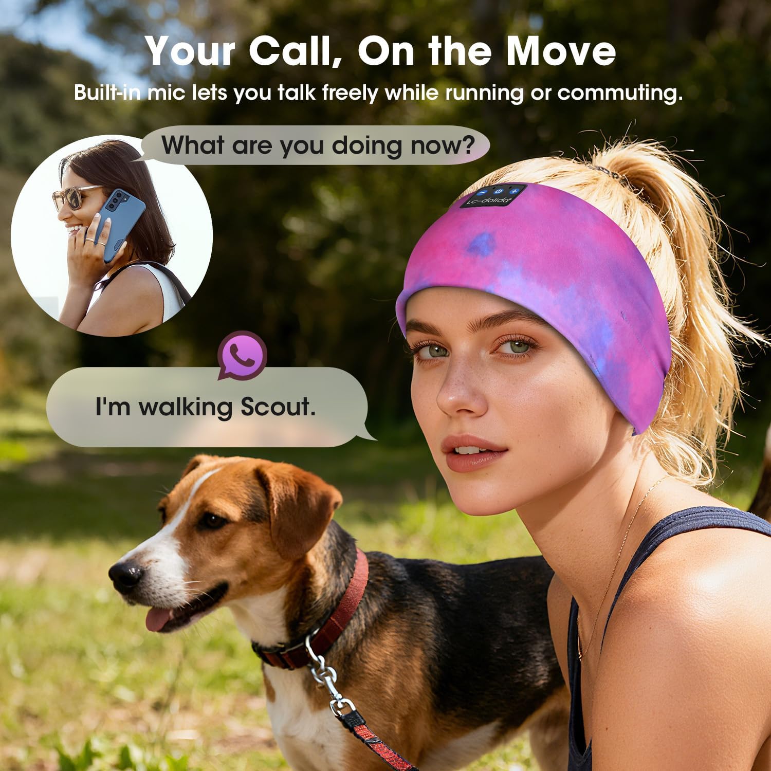 Thumbnail 6 de LC-dolida Sleep Headphones Bluetooth headband 15H
