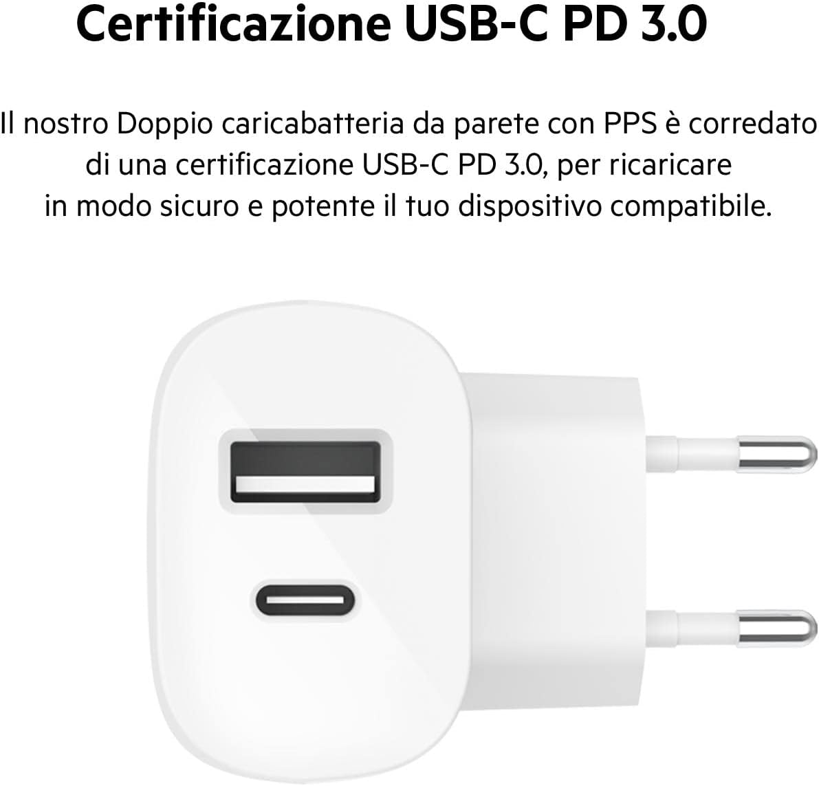 Thumbnail 4 de Belkin Doppio caricabatteria 37 W USB-C PPS