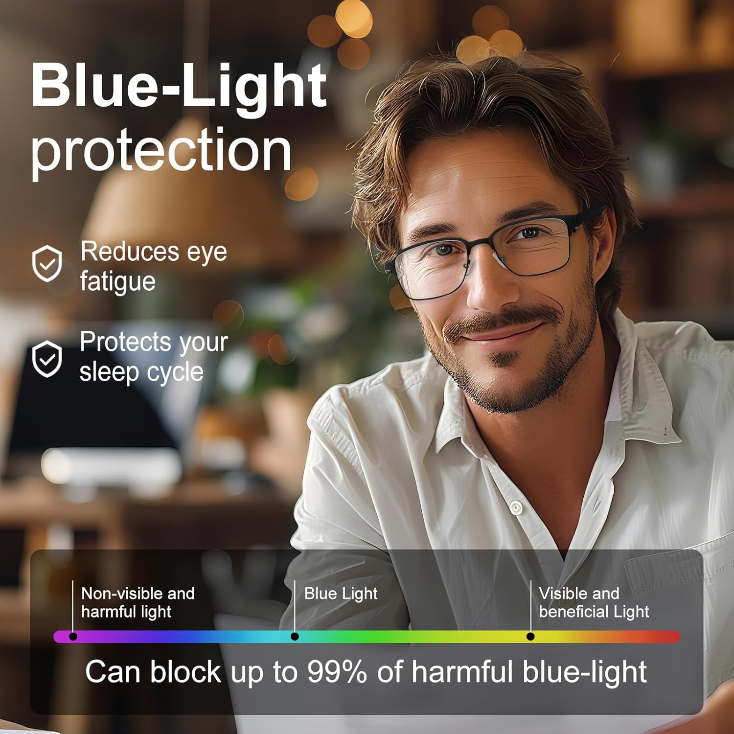Detalle 2 de JOLISU Reading Glasses 1.50 Blue Light Blocking 👓
