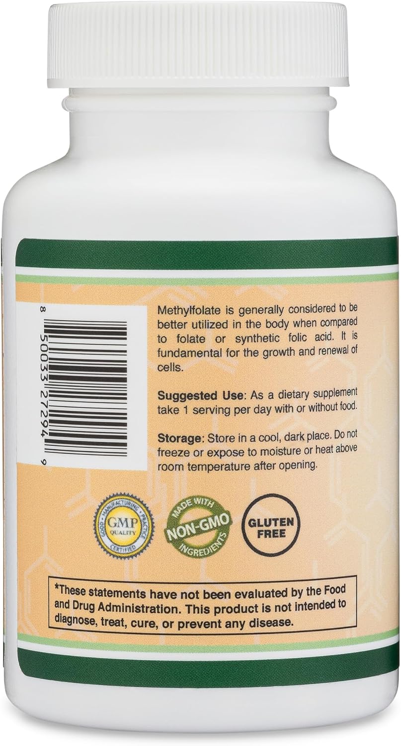 Detalle 2 de Double Wood Methylfolate Supplement, 1,000 mcg