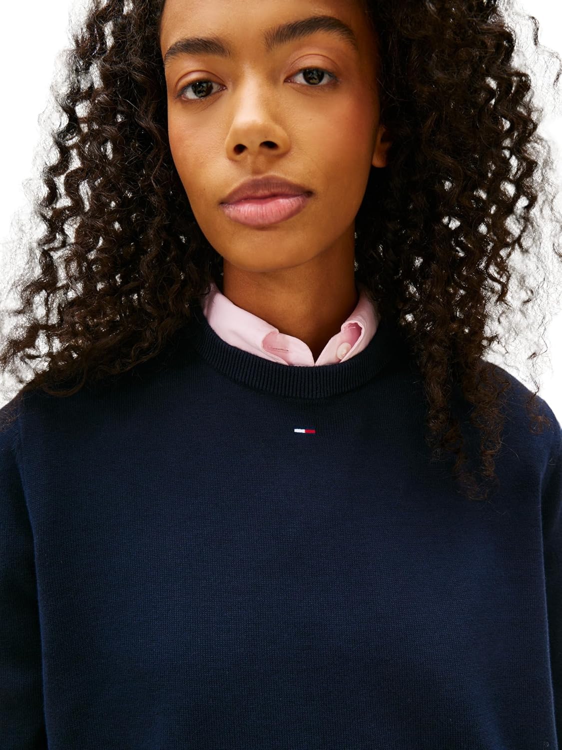 Detalle de Pull Femme Tommy Jeans Essential Crew en coton