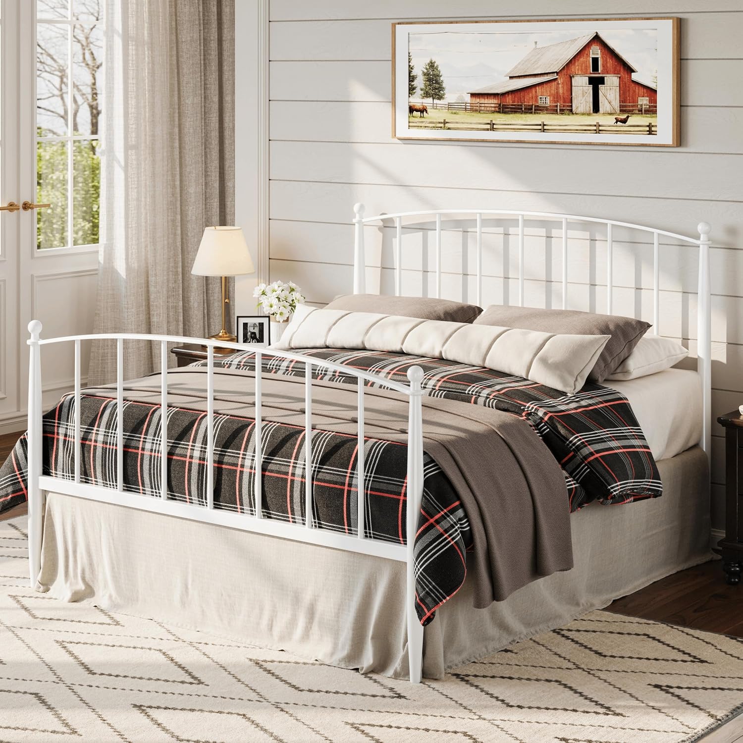 Detalle de Allewie Metal Queen Bed Frame