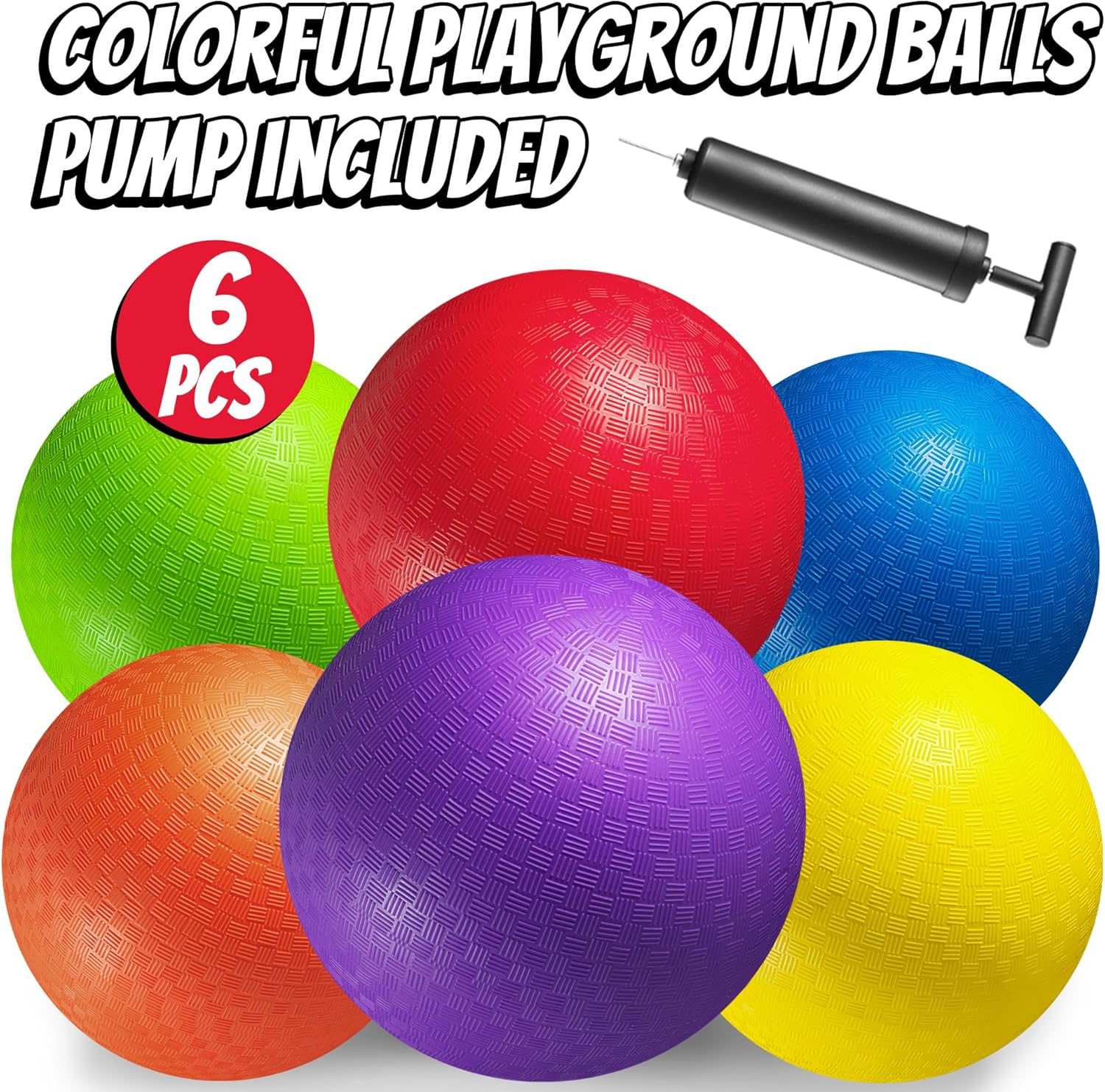 Thumbnail 1 de 10 Inch Kickball Pack of 6 Playground Balls 📎