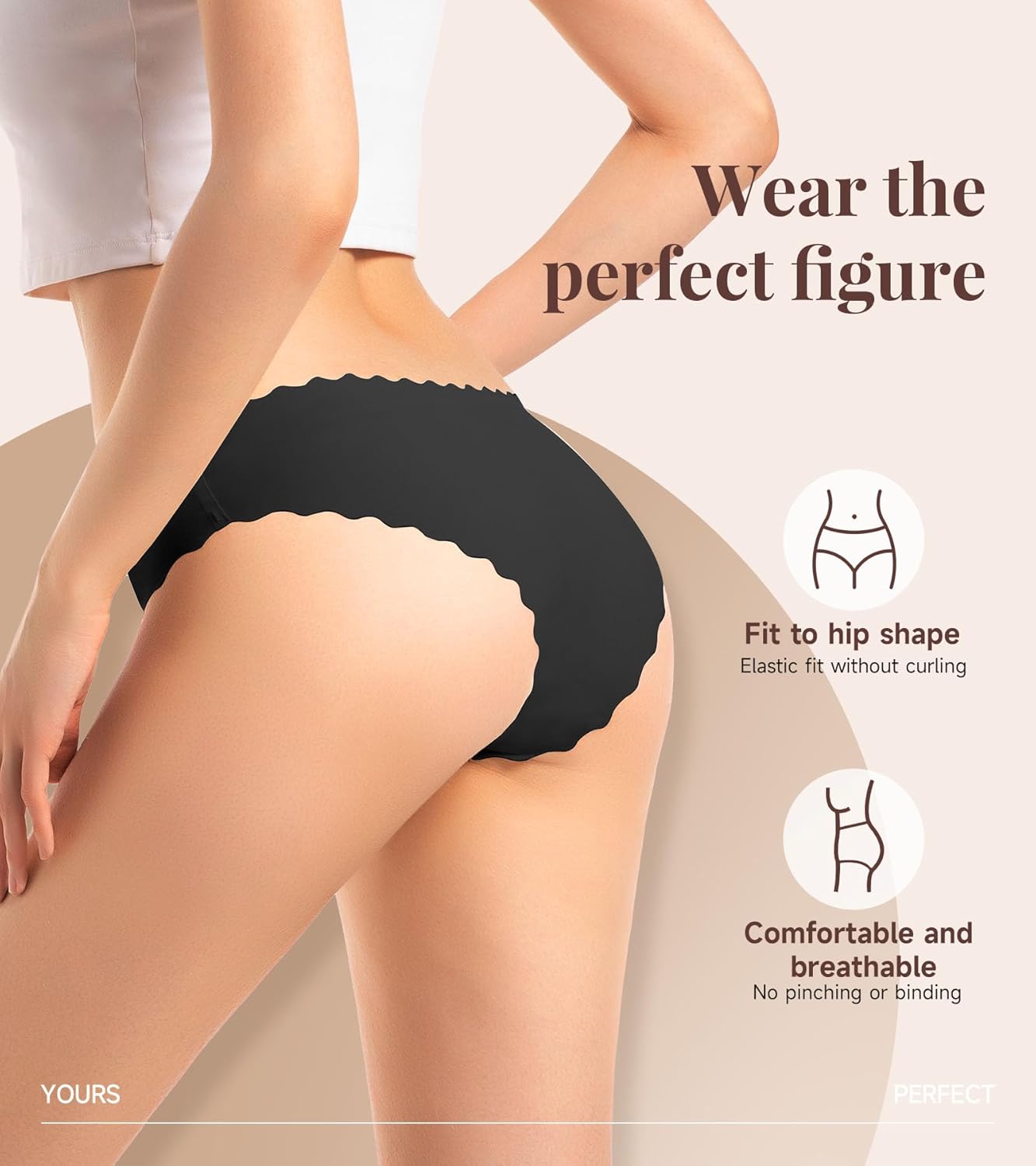 Detalle 2 de TANSTC seamless knickers, 6 pack briefs