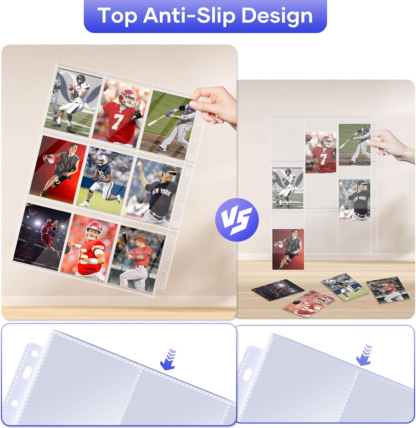 Thumbnail 5 de 40 Pack 9 Pocket Page Protectors for 3 Ring Binder – Double-Sided Card Pages (720 Slides) for MTG, Baseball, and More