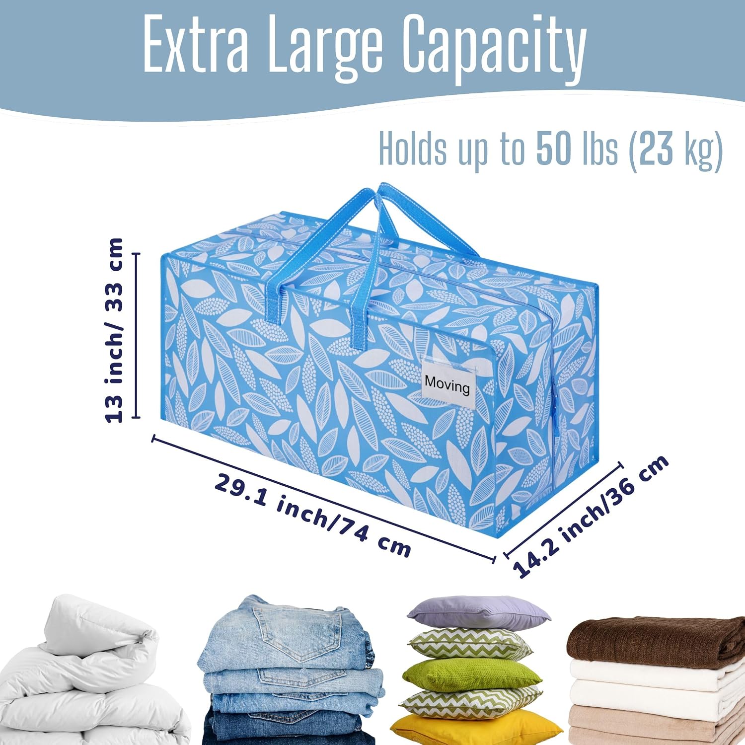 Thumbnail 2 de VENO 4 Pack Heavy Duty Moving Bags with Backpack Straps: Extra Large, Durable, and Hang-Free