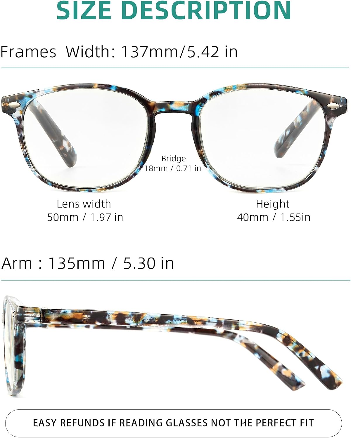 Detalle 2 de JOLISU Reading Glasses, 5-Pack