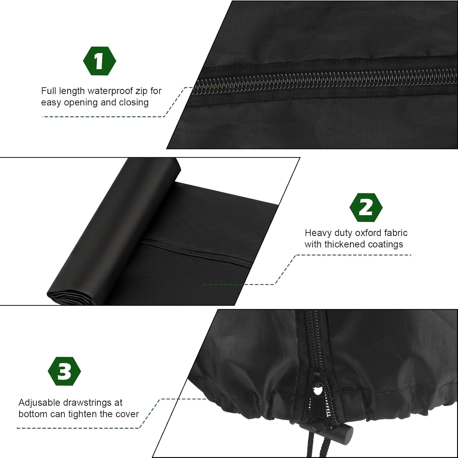 Detalle de CPENG Wäschespinne Schutzhülle 160x15x15cm – 210D Oxford Abdeckung für Wäschespinne