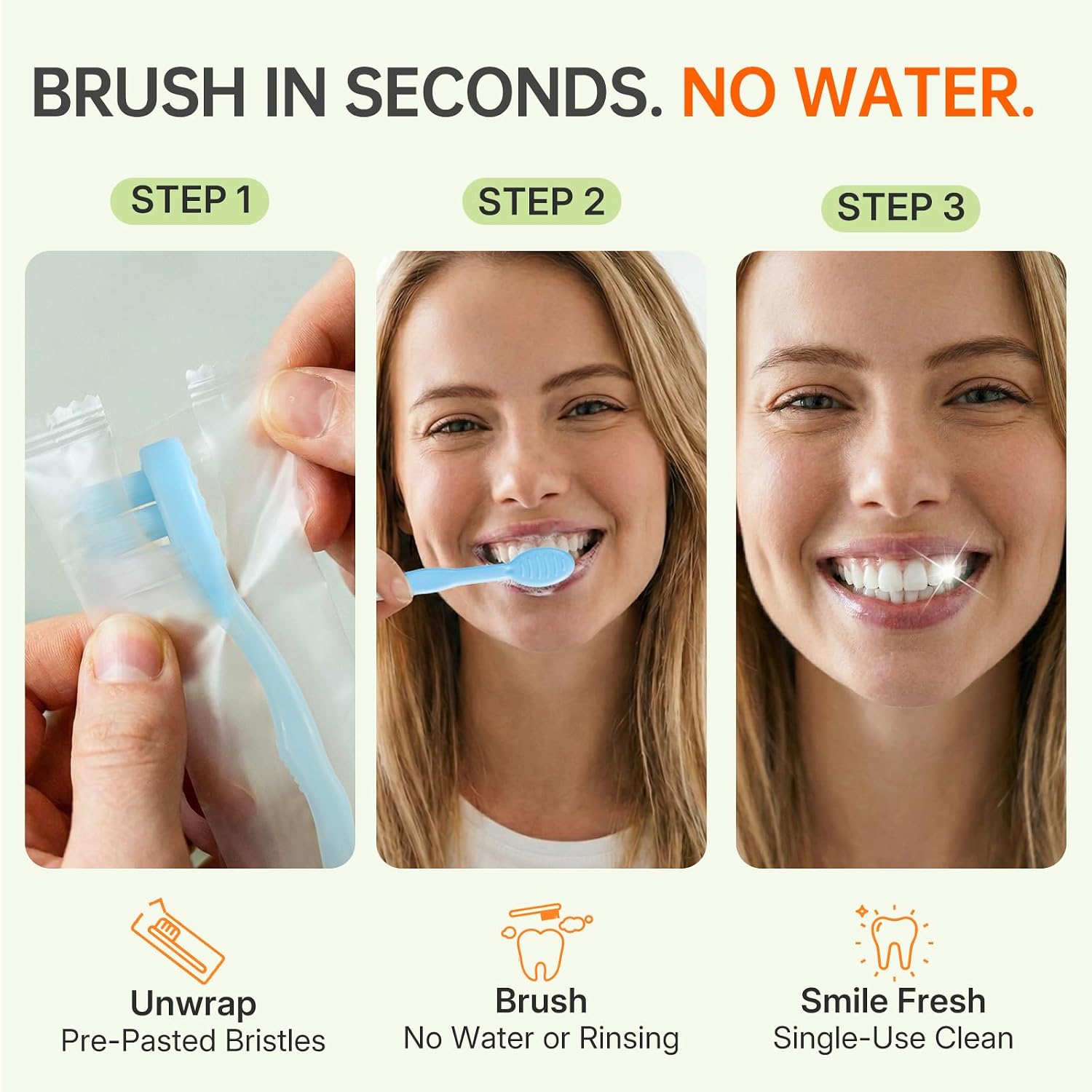 Thumbnail 3 de TuckPoki Mini Disposable Travel Toothbrushes with Pre-Pasted Mint Toothpaste (24 Count)