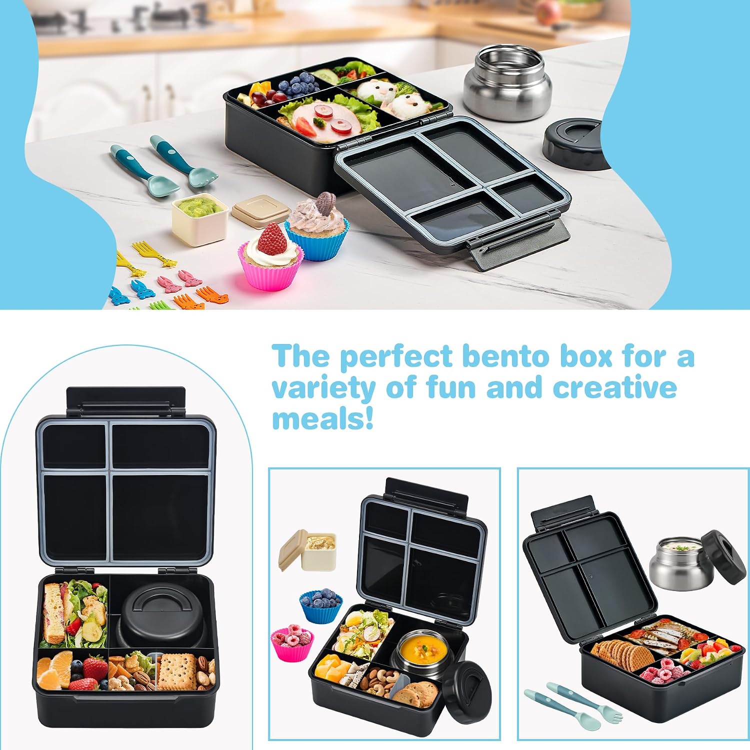 Detalle 1 de Bento Lunch Box with 9.5 oz Soup Thermos
