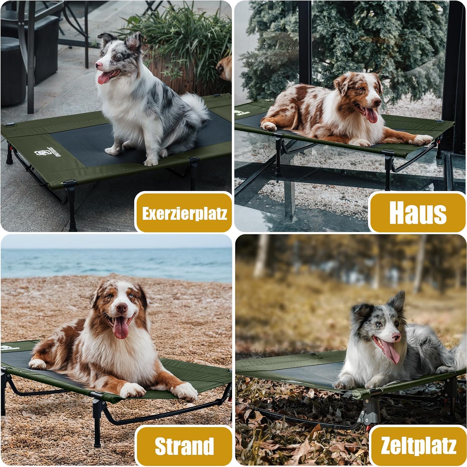 Thumbnail 6 de OneTigris Hundeliege Outdoor (130×70 cm) erhöht, 21 cm Höhe – faltbar & atmungsaktiv