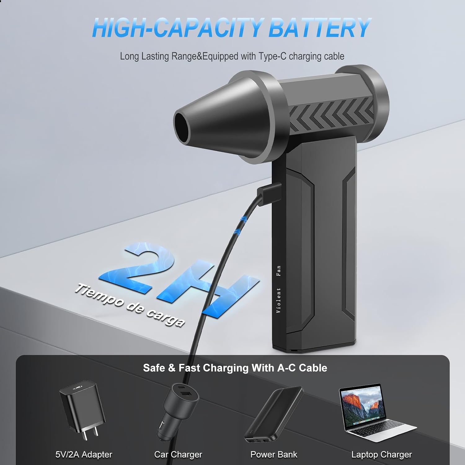 Detalle 2 de Cosyall F16 Electric Air Duster, 160,000 RPM and 4 Adjustable Settings