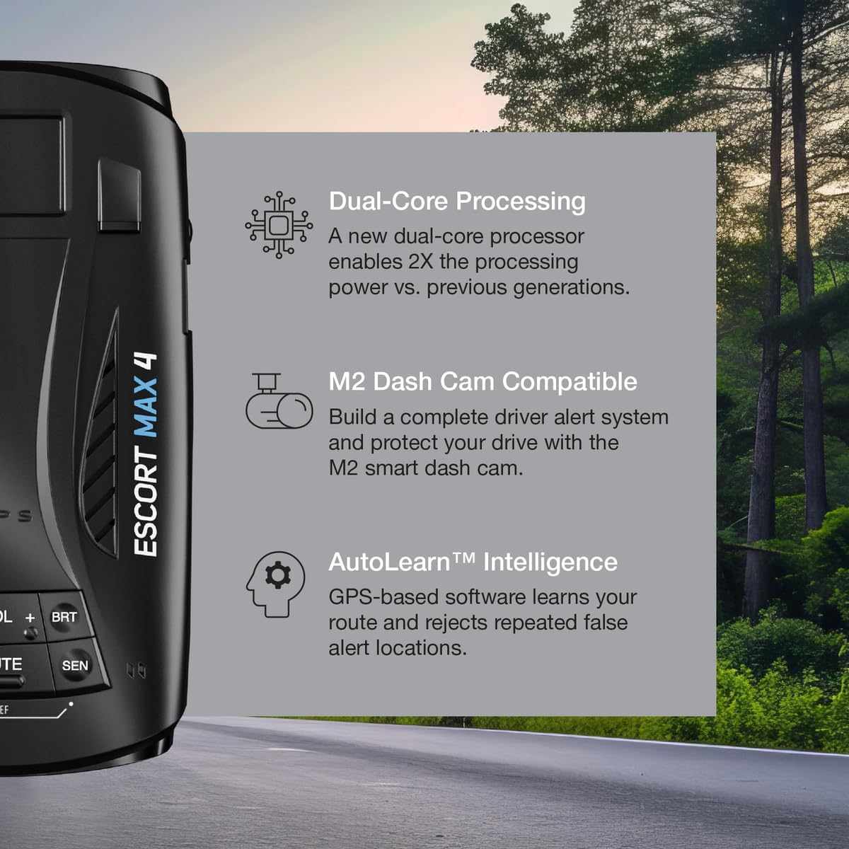 Thumbnail 3 de Escort MAX 4 Radar Detector with AutoLearn Intelligence, GPS & Bluetooth (Apple CarPlay/Android Auto Compatible)