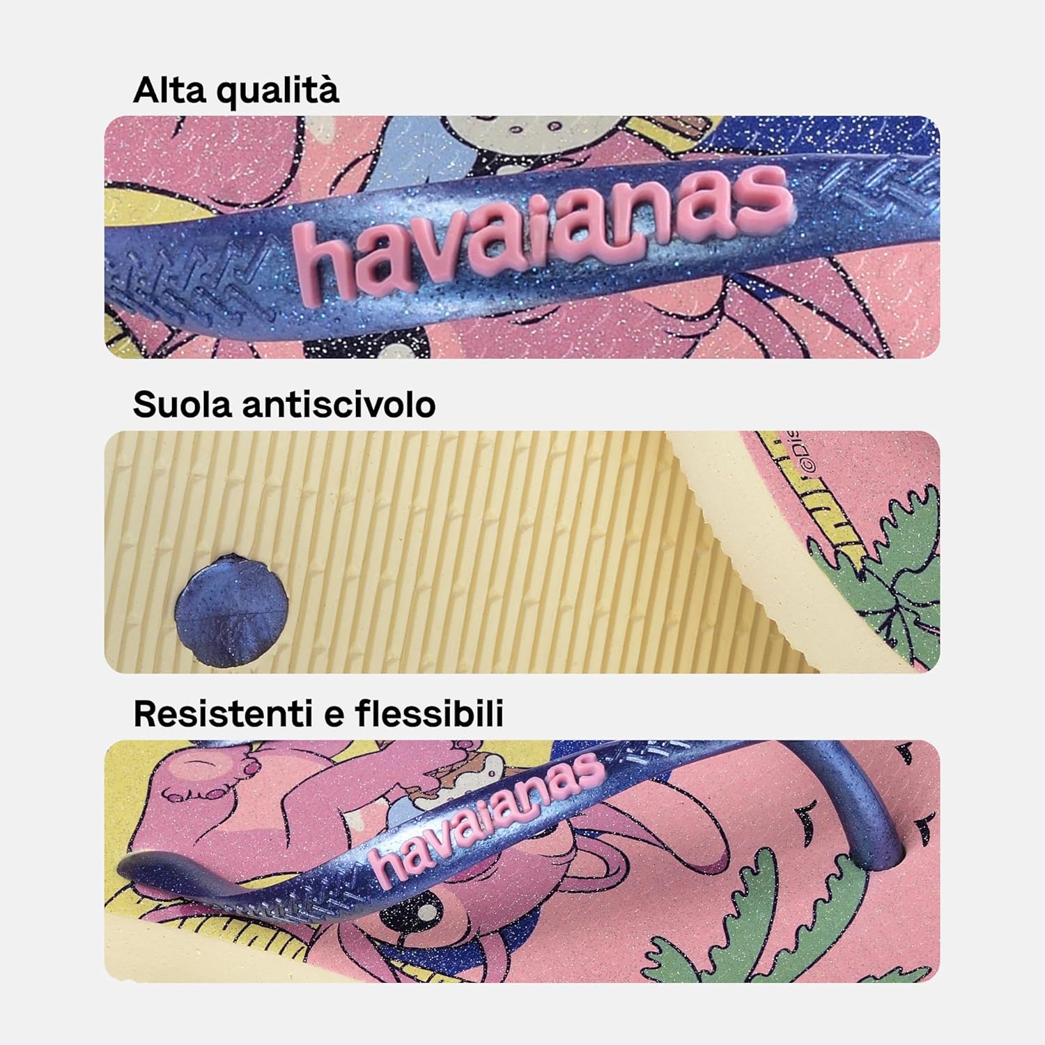 Detalle 2 de Havaianas Kids Slim Disney: infradito per principesse dell’estate