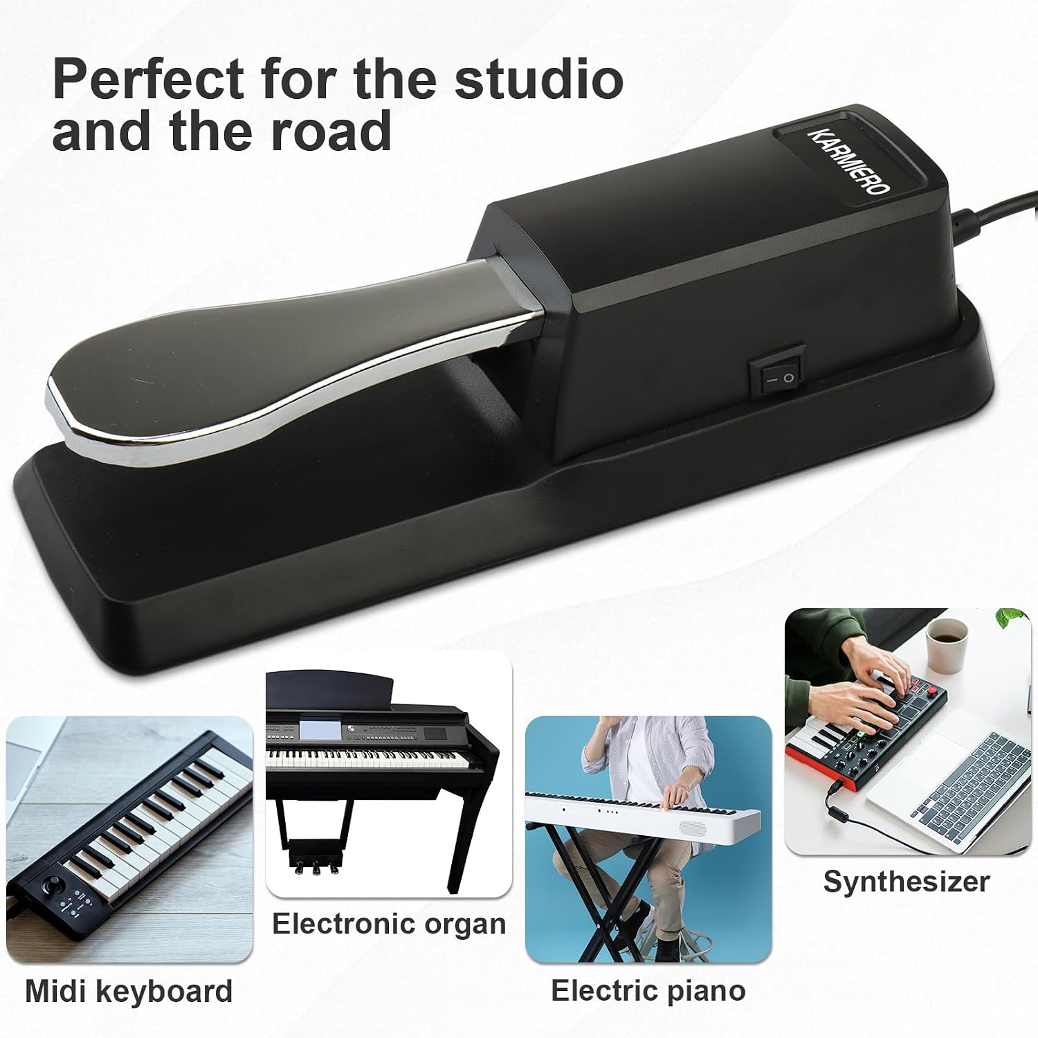Thumbnail 6 de karmiero Pedal02 Sustain Pedal for Keyboard with Polarity Switch, 1/4-Inch Plug