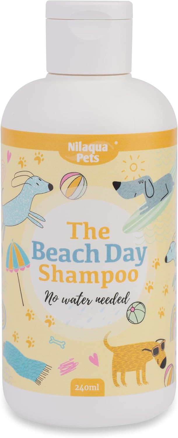 Detalle de Nilaqua ニラクア・ペット NP1E240-24 犬用水なしシャンプー 海・砂浜用、ココナッツの香り